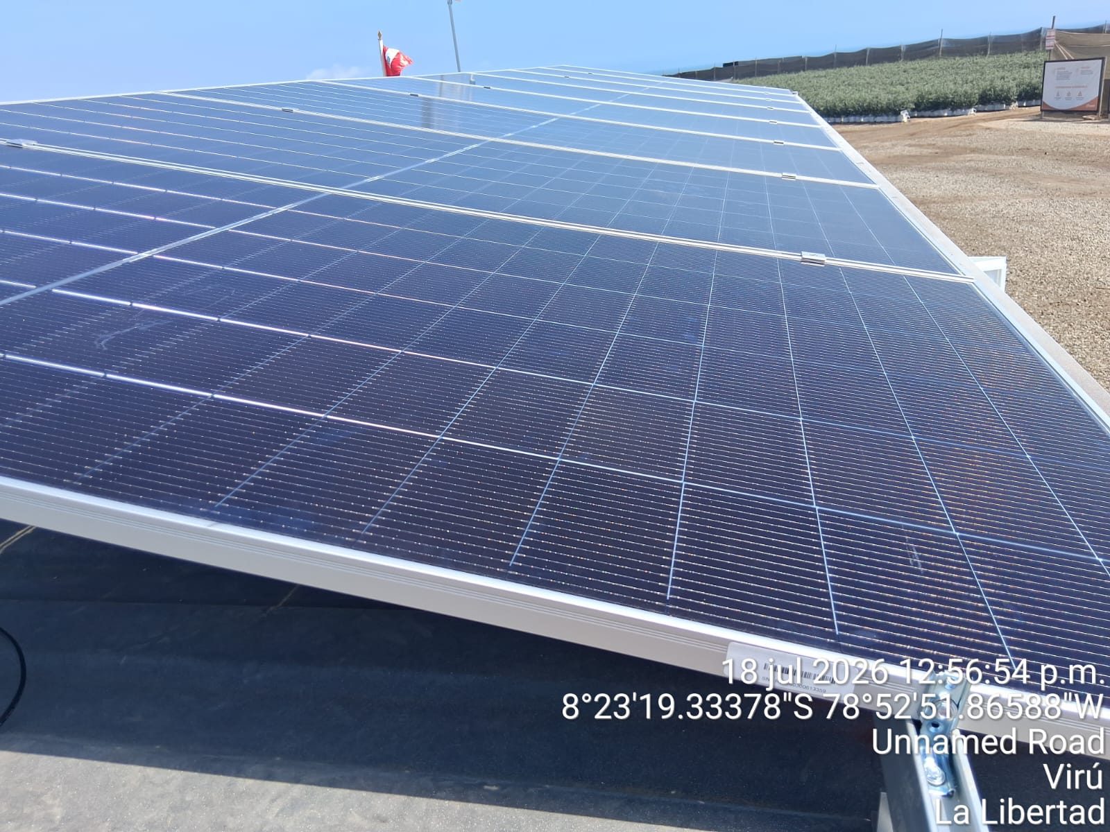 Módulos fotovoltaicos instalados en campo